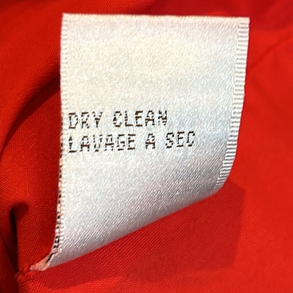 Badgley Mischka Red Poppy V-Neck Crepe Wrap Cocktail Dress Medium - Picture 14 of 15